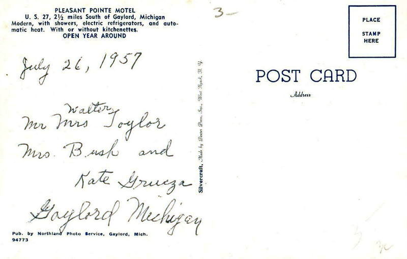 Pleasant Pointe Motel - Vintage Postcard (newer photo)